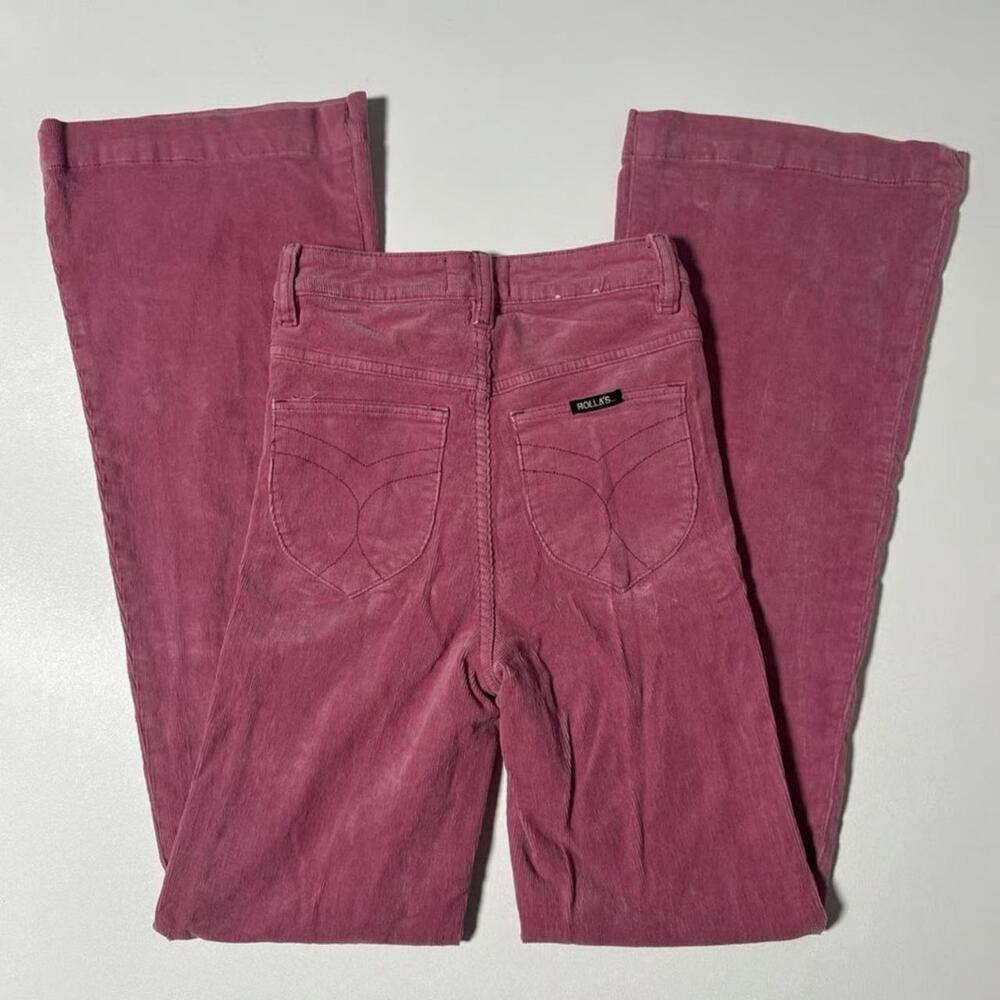 ROLLA'S Dusty Rose Corduroy Flare Jeans - Picture 3 of 7
